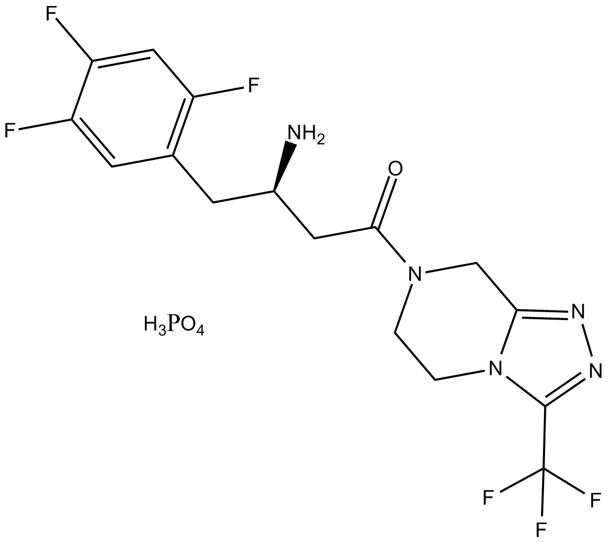 Sitagliptin (phosphate)  Chemical Structure