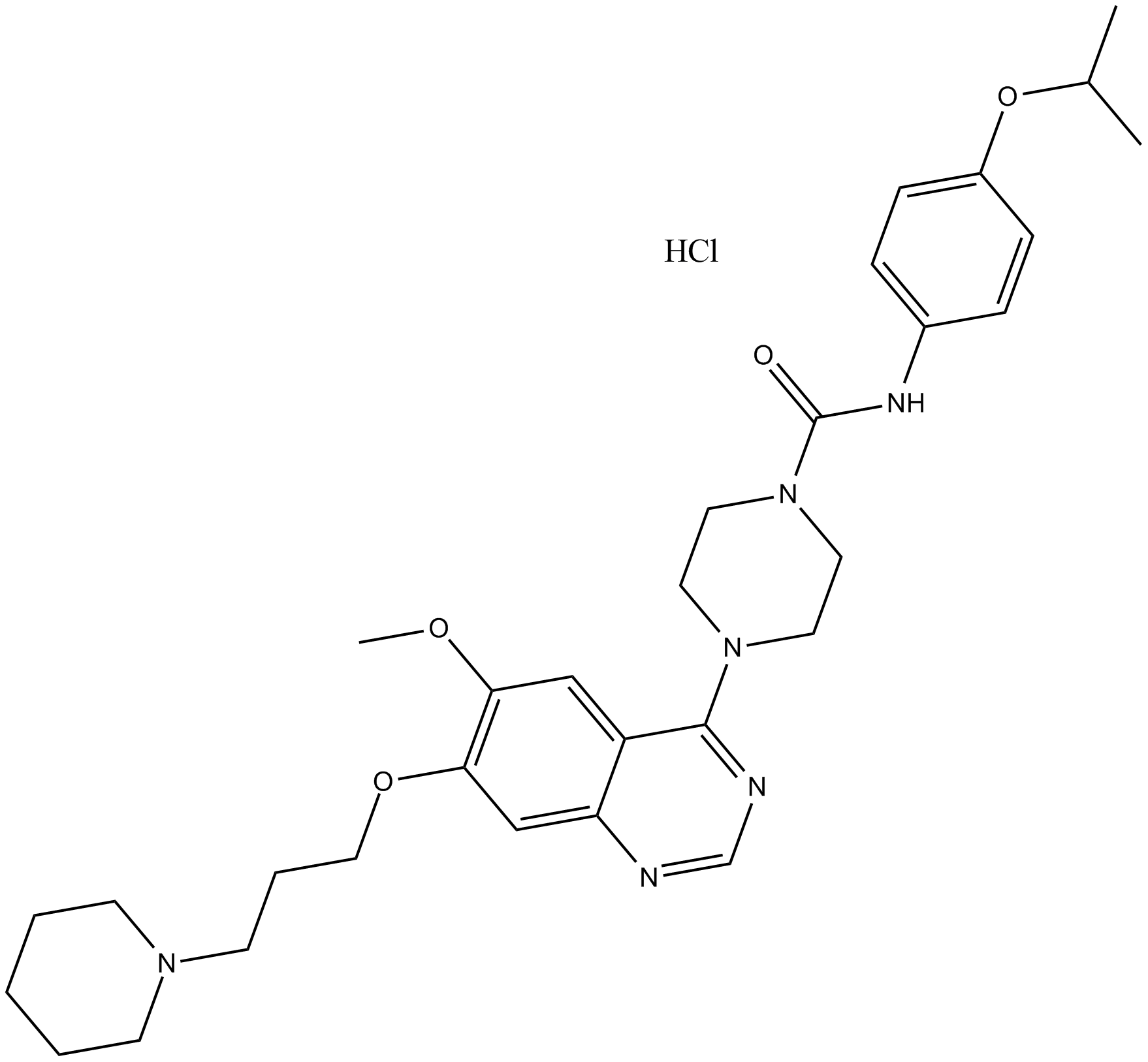 Tandutinib (MLN518) HCl  Chemical Structure