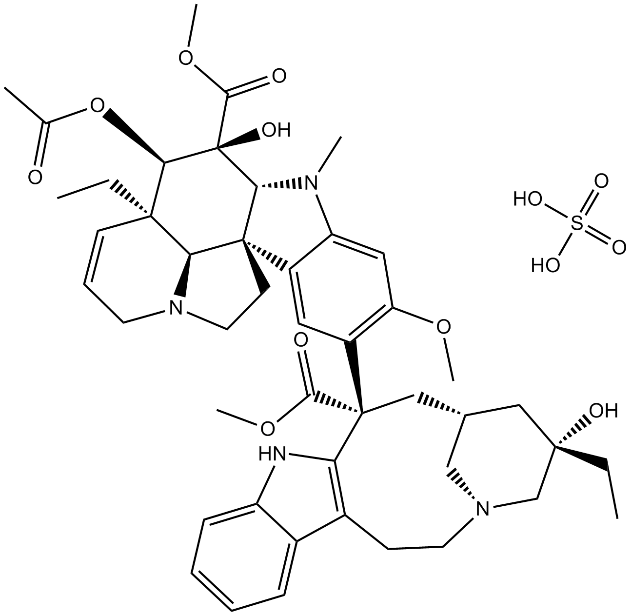 Vinblastine sulfate  Chemical Structure
