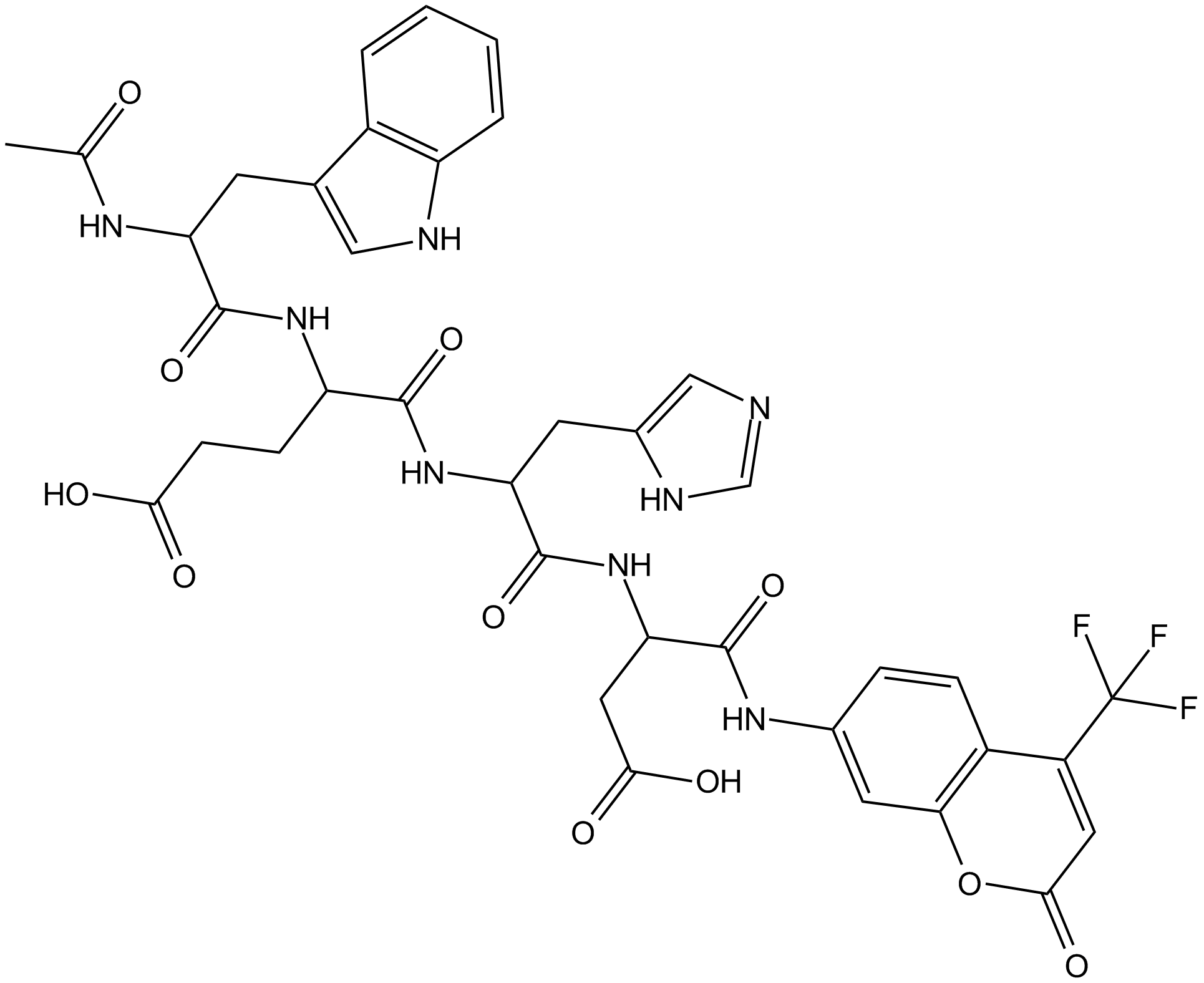 Ac-WEHD-AFC 化学構造
