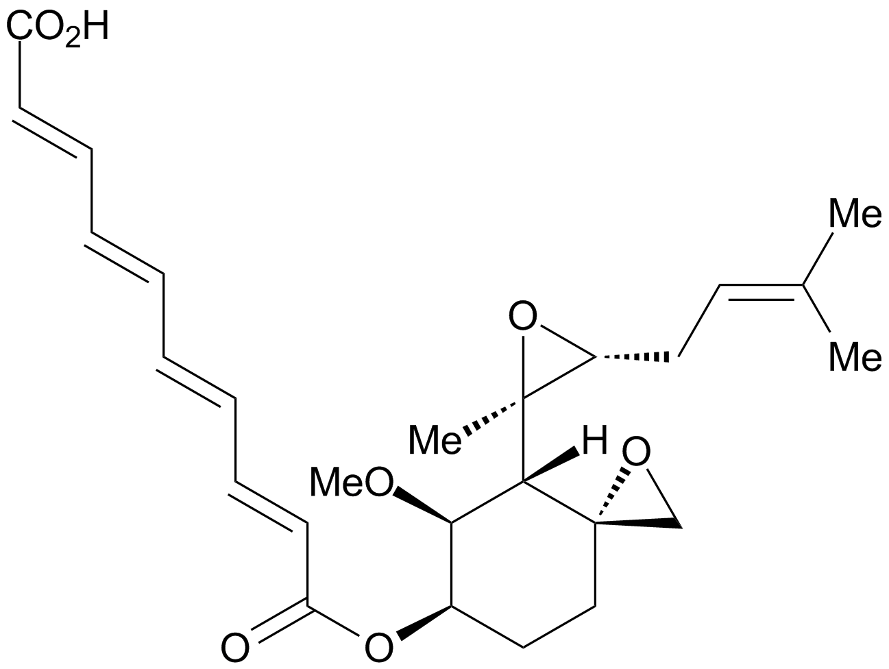 Fumagillin التركيب الكيميائي