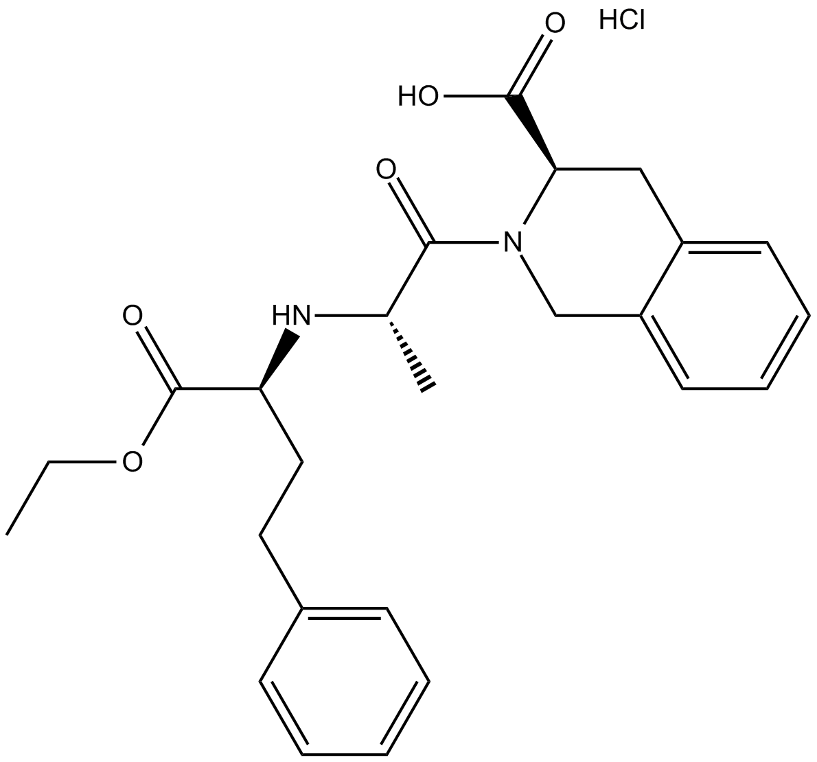 Quinapril HCl 化学構造