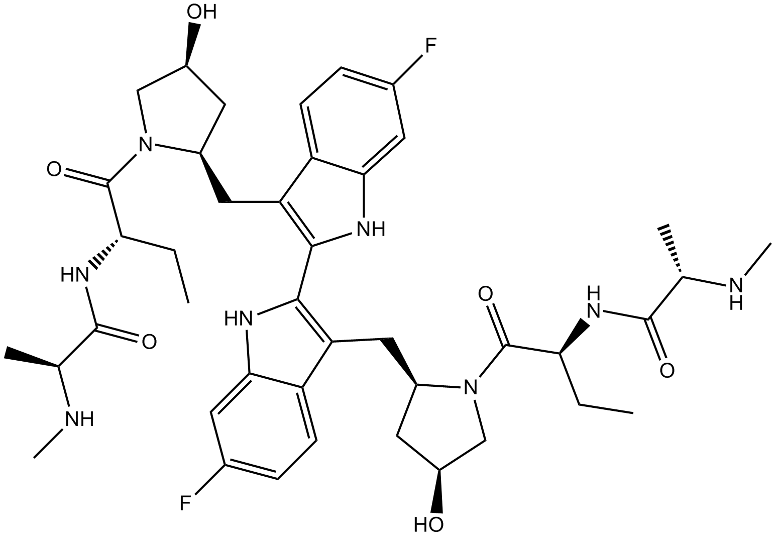 Birinapant (TL32711) 化学構造