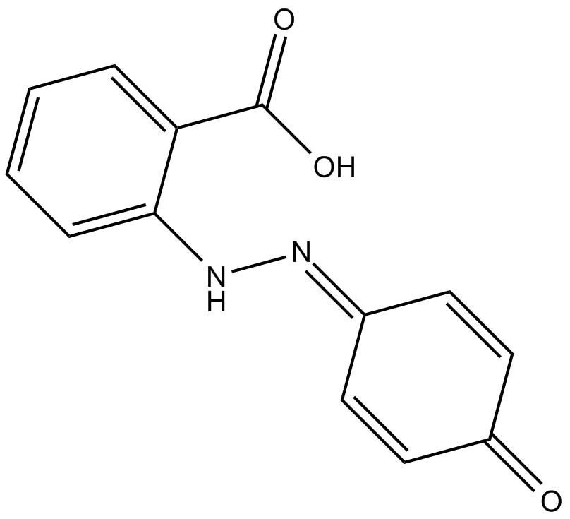 2-(4-Hydroxyphenylazo)benzoic acid Chemische Struktur