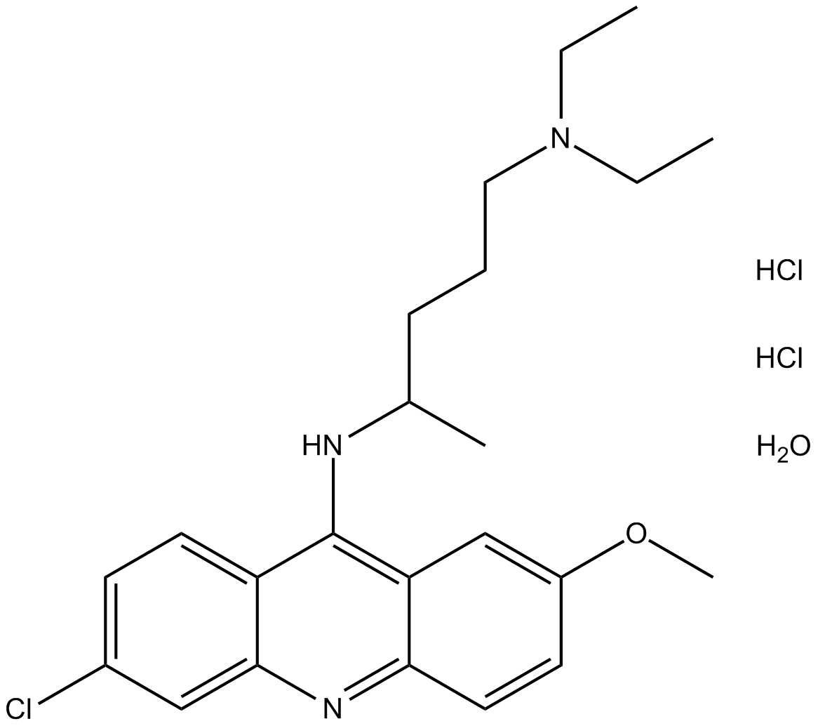 Quinacrine (hydrochloride hydrate)  Chemical Structure