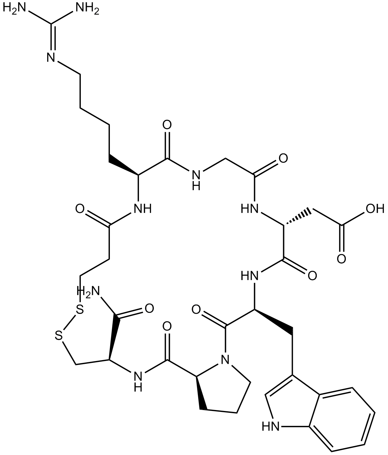 Eptifibatide Acetate 化学構造