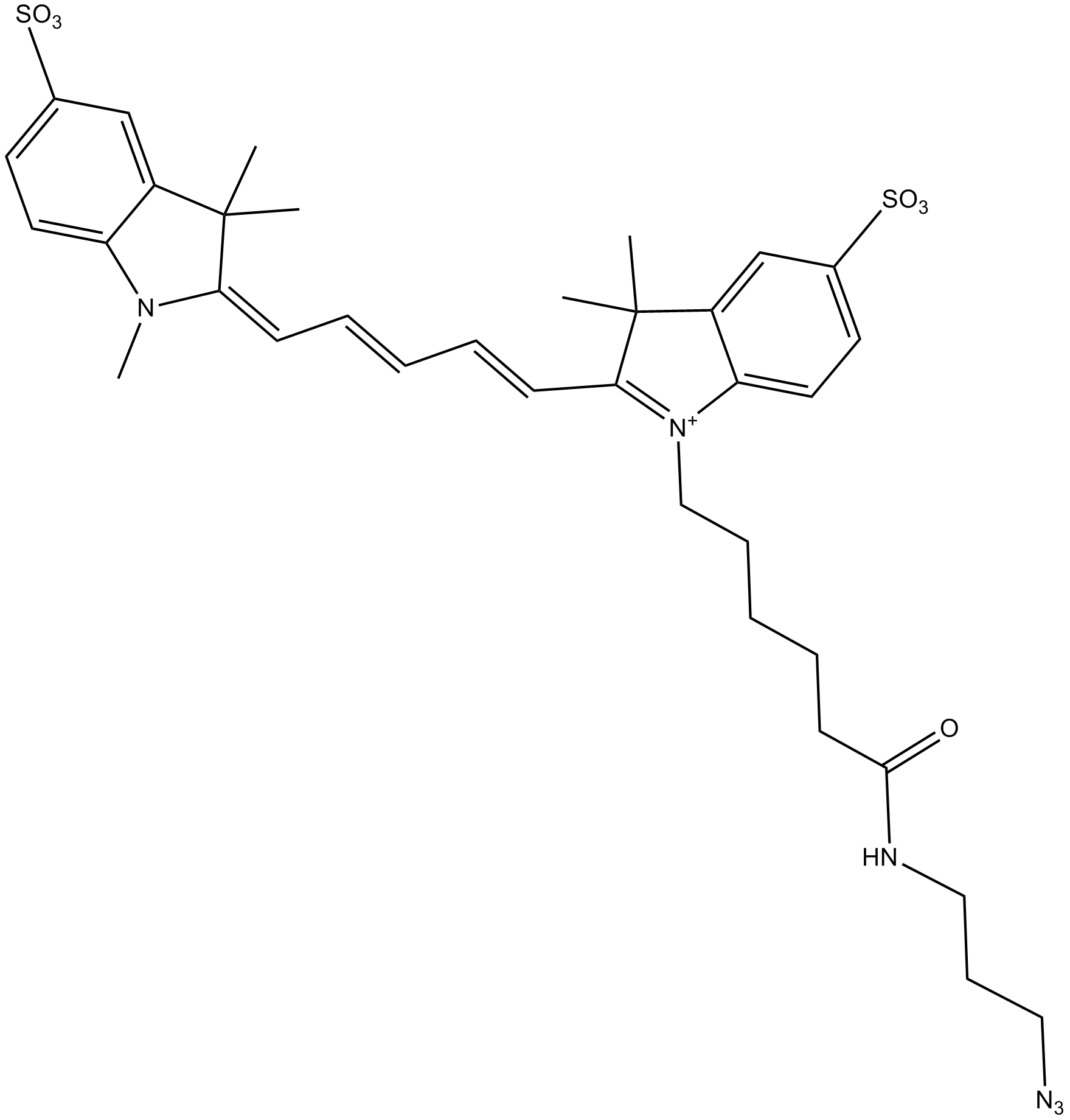 Cy5 azide  Chemische Struktur