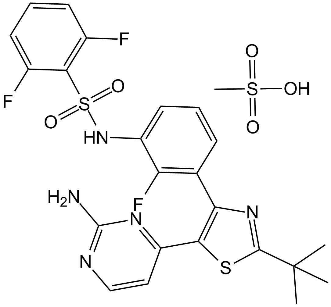 Dabrafenib Mesylate (GSK-2118436)  Chemical Structure
