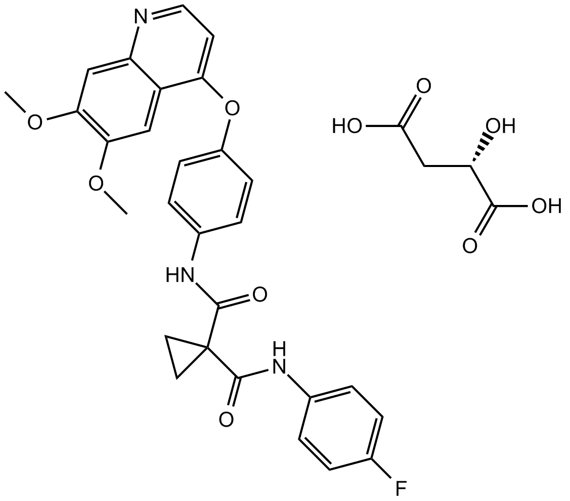 Cabozantinib malate (XL184)  Chemical Structure