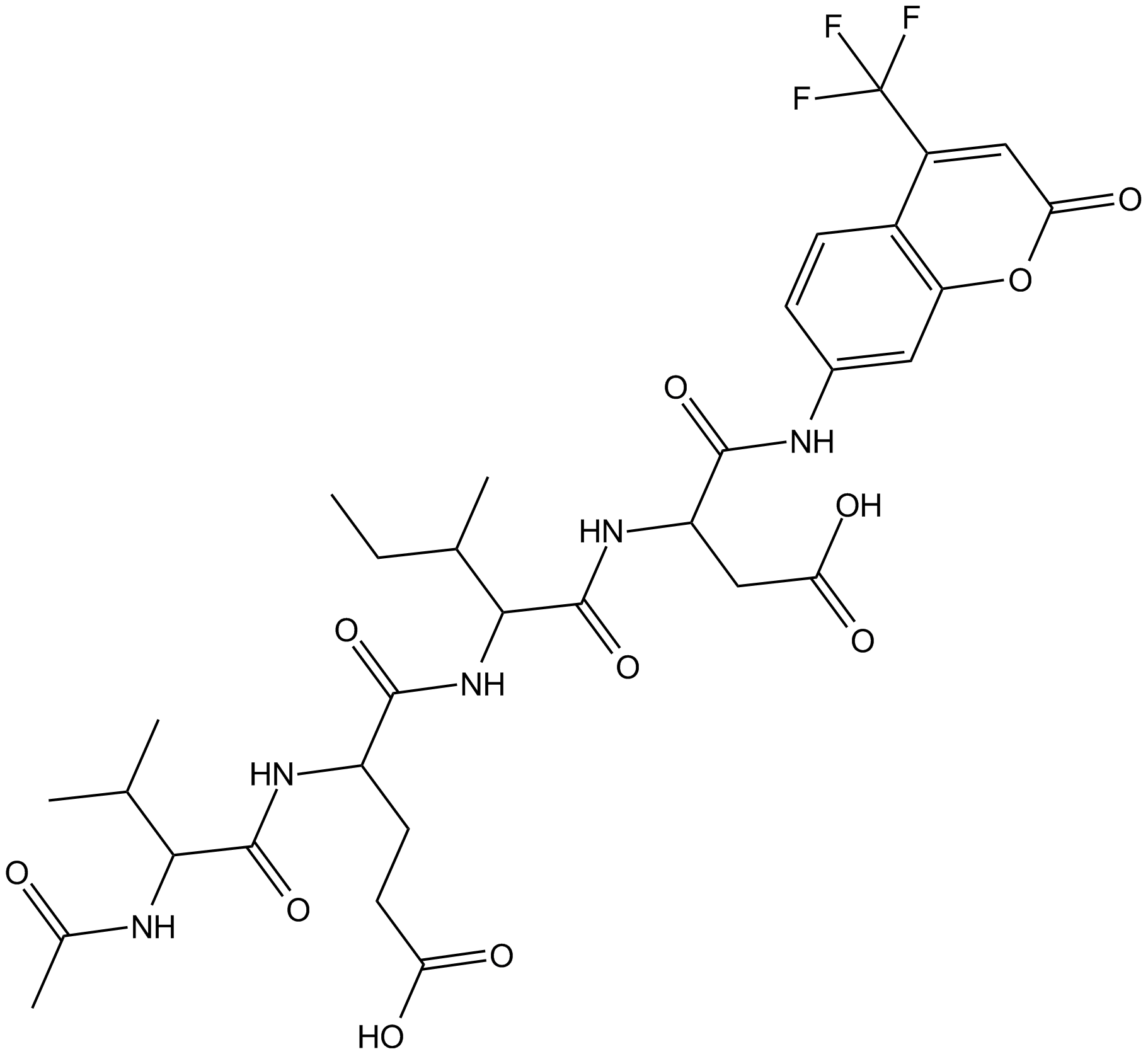 Ac-VEID-AFC Chemical Structure
