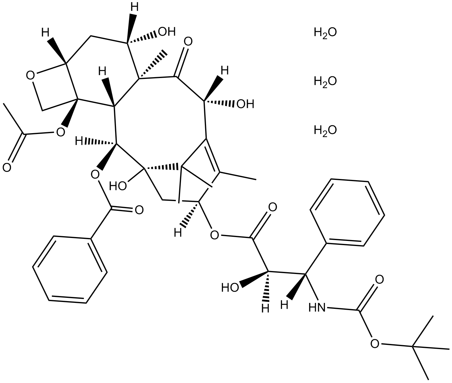 Docetaxel Trihydrate  Chemical Structure