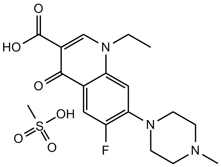 Pefloxacin Mesylate 化学構造