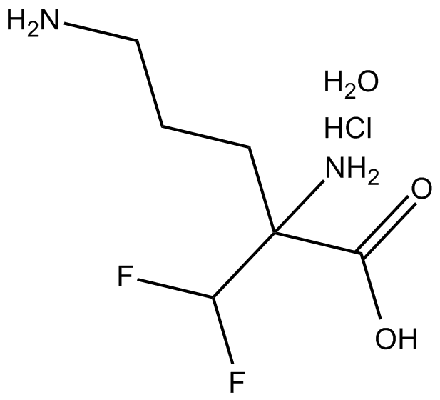 DL-α-Difluoromethylornithine (hydrochloride hydrate)  Chemical Structure