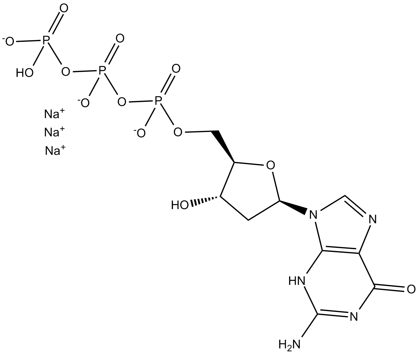 Deoxyguanosine 5-triphosphate 化学構造