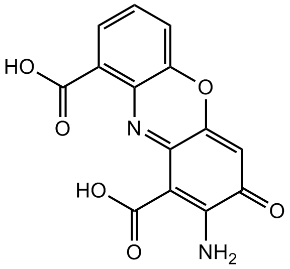 Cinnabarinic acid Chemische Struktur