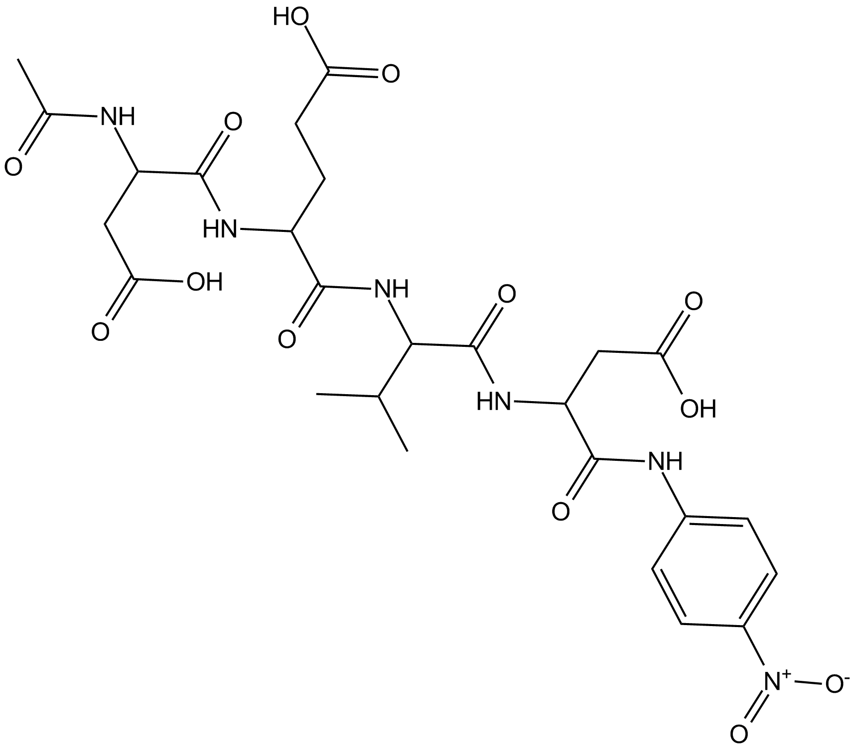 Ac-DEVD-pNA 化学構造