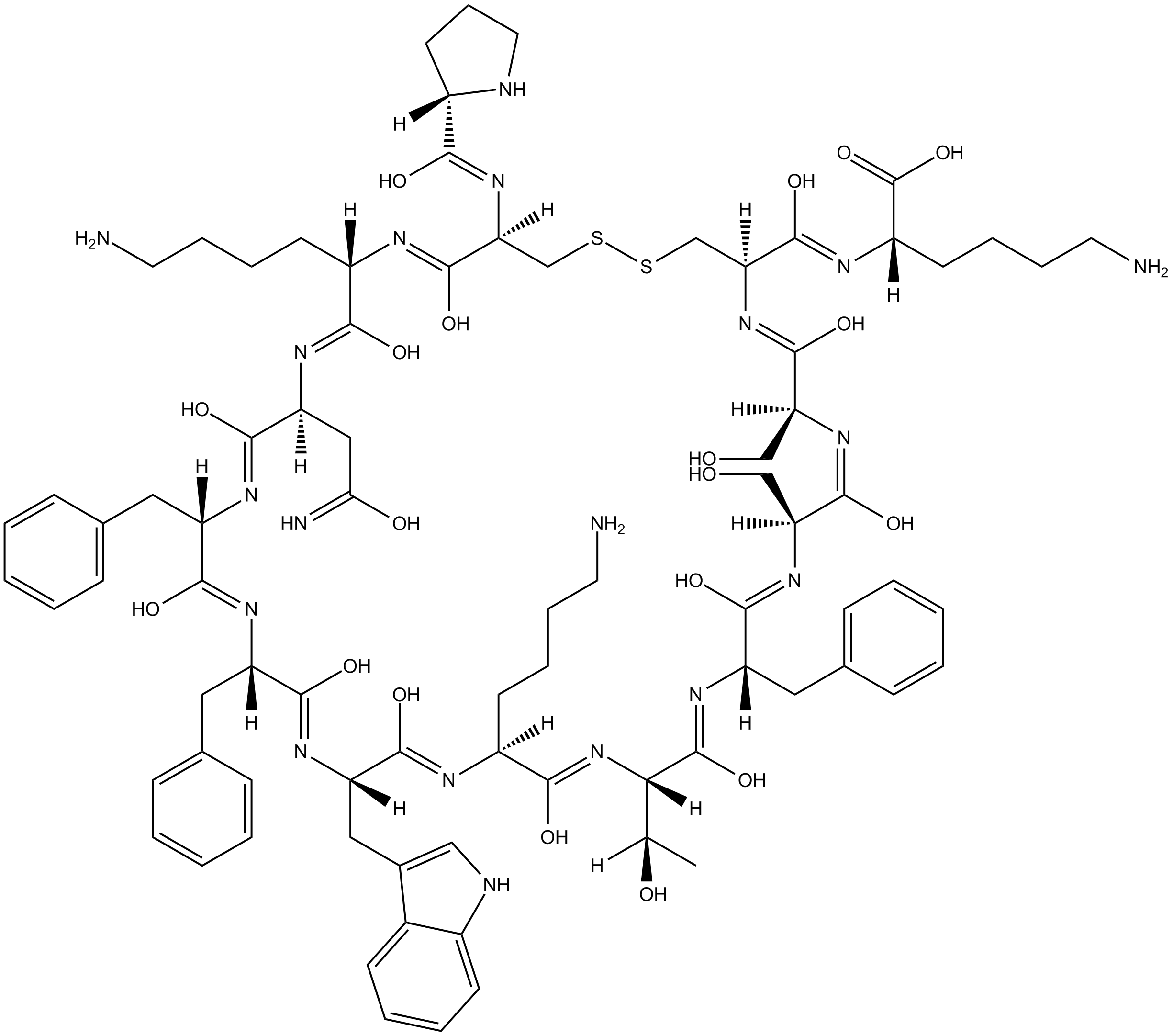 Cortistatin 14 التركيب الكيميائي