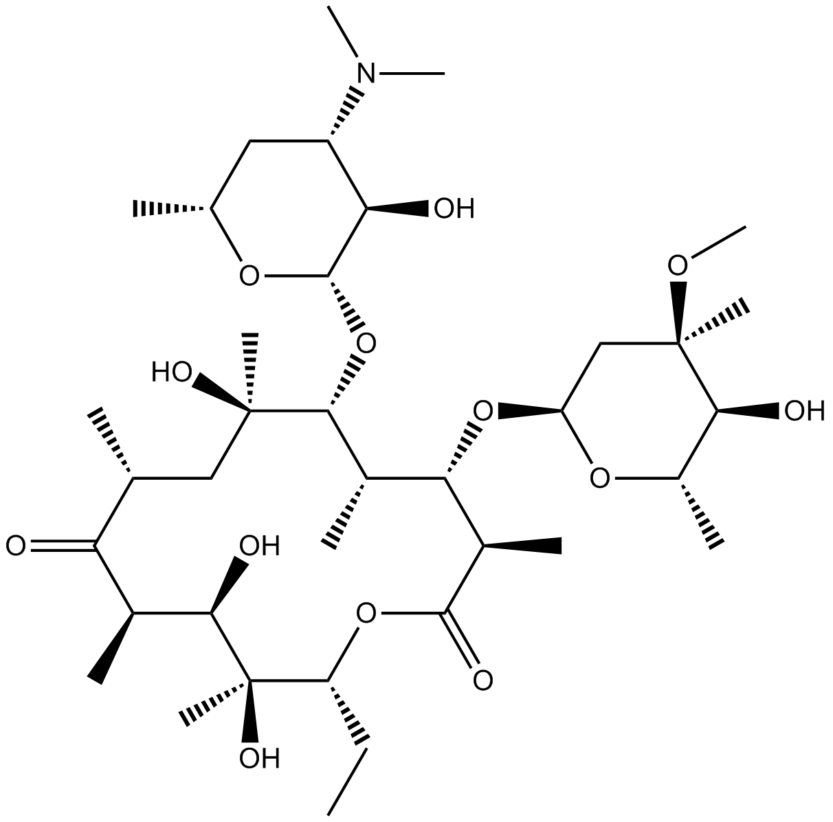 Erythromycin 化学構造