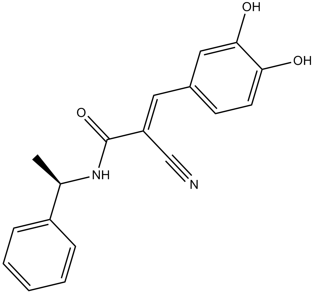 Tyrphostin B44, (-) enantiomer Chemische Struktur