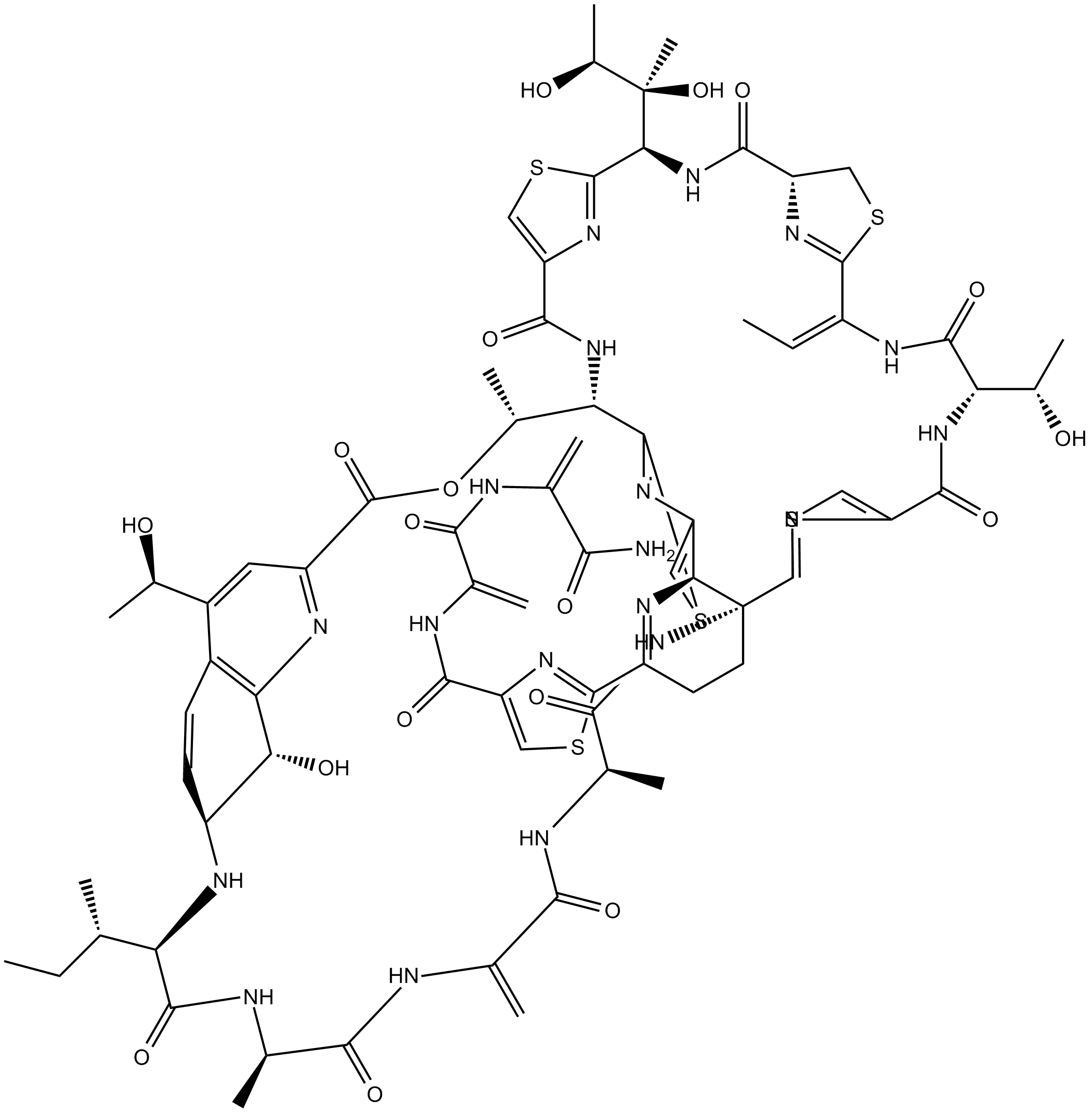 Thiostrepton Chemische Struktur