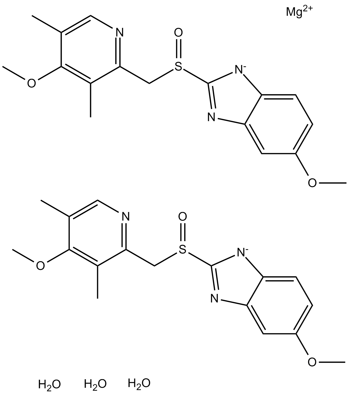 Esomeprazole Magnesium trihydrate  Chemical Structure