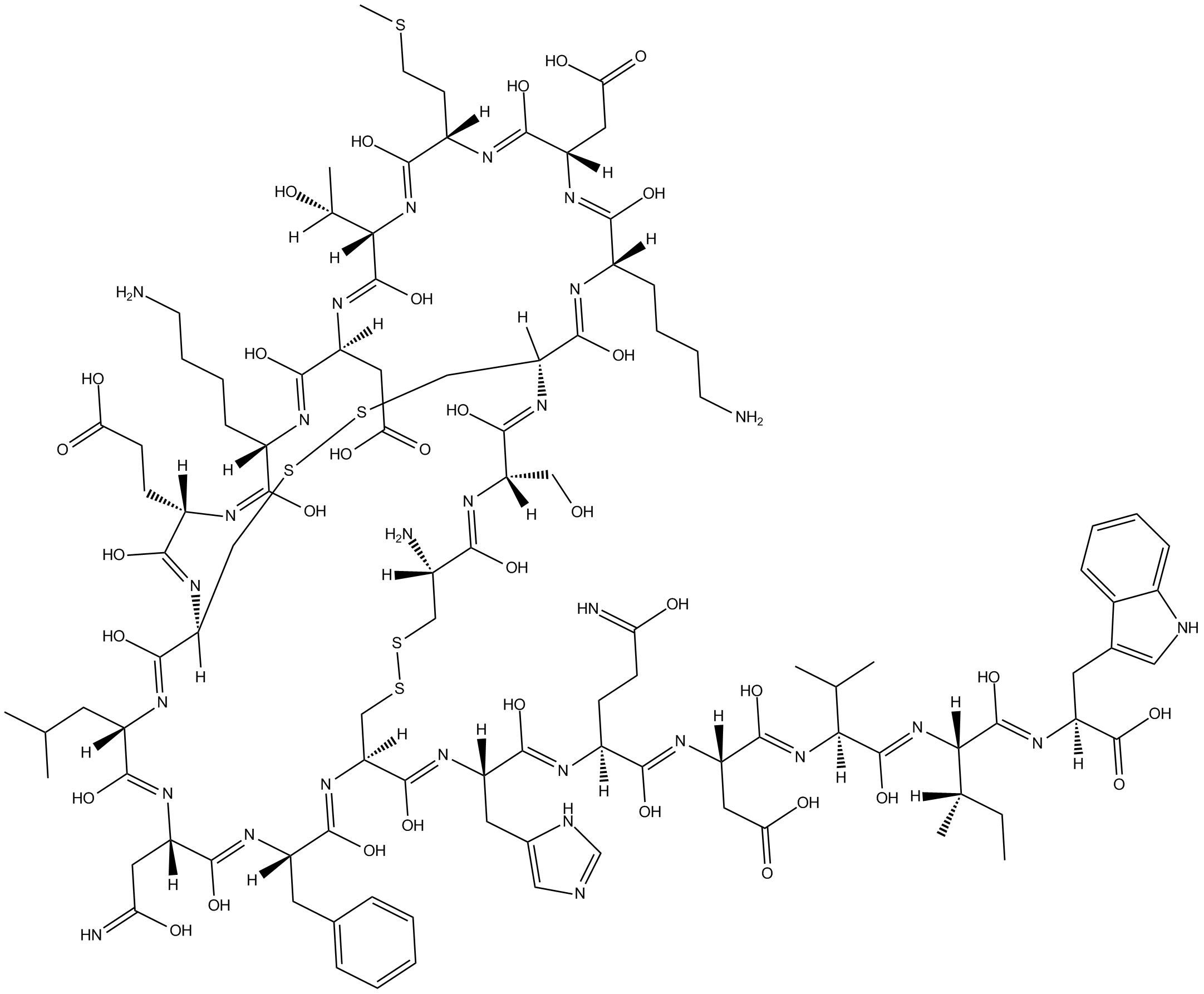 Sarafotoxin S6a 化学構造