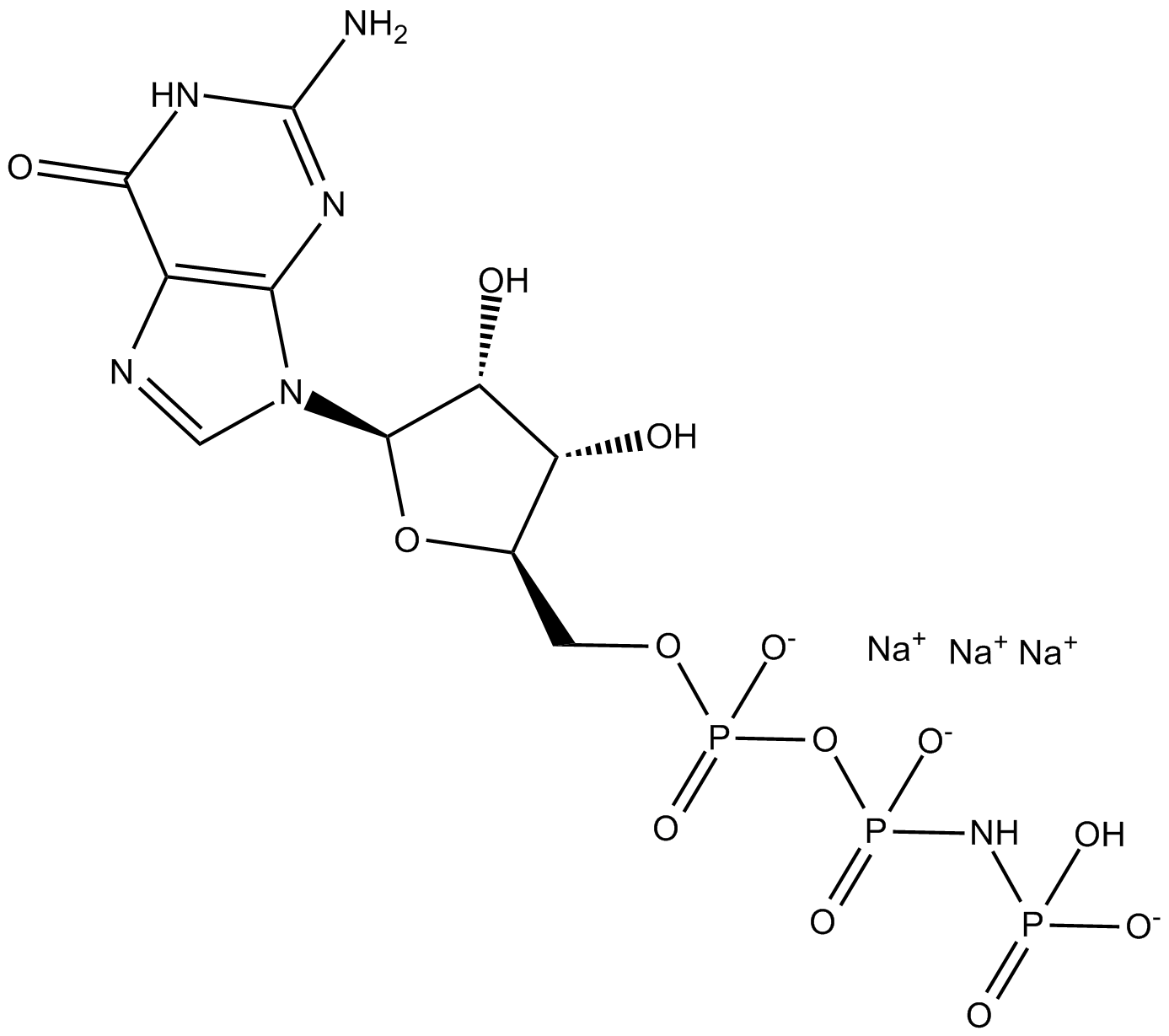 Guanylyl Imidodiphosphate Chemische Struktur