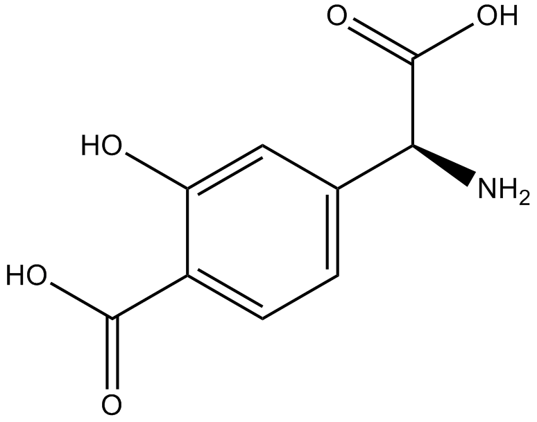 (RS)-4-Carboxy-3-hydroxyphenylglycine 化学構造