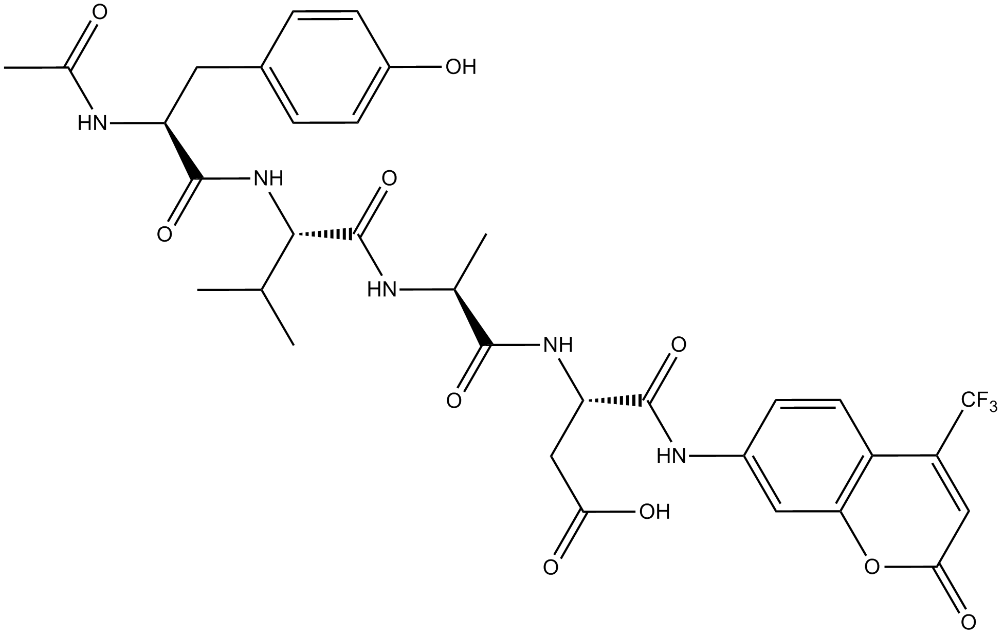 Ac-YVAD-AFC 化学構造