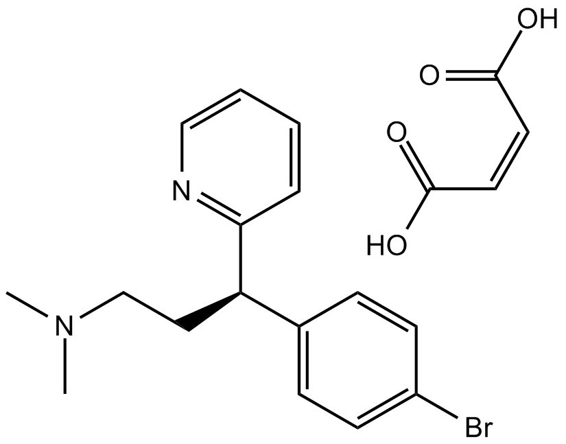 Brompheniramine hydrogen maleate 化学構造