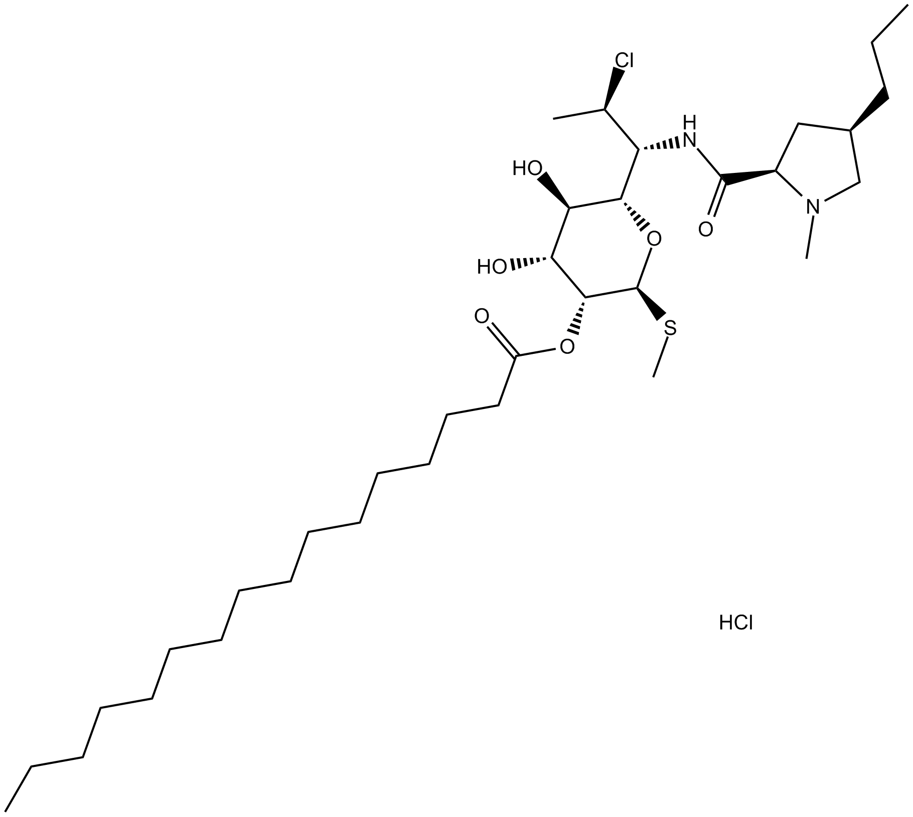 Clindamycin palmitate HCl  Chemical Structure