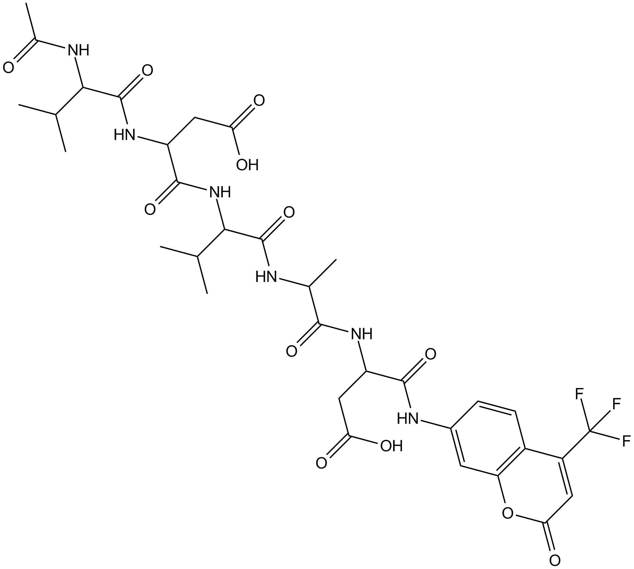 Ac-VDVAD-AFC 化学構造