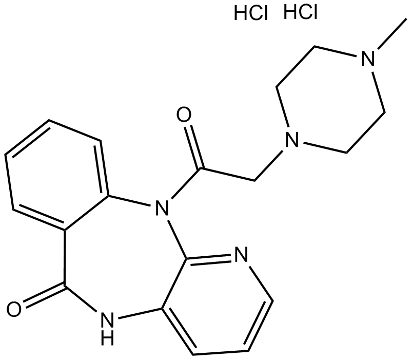 Pirenzepine dihydrochloride 化学構造