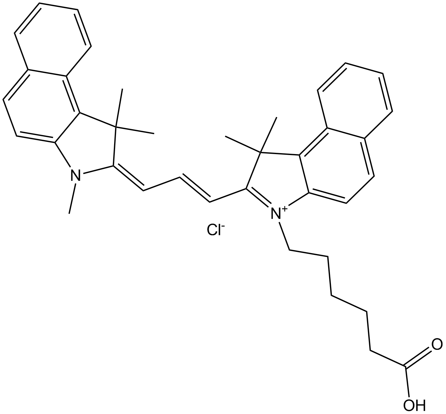 Cyanine3.5 carboxylic acid 化学構造