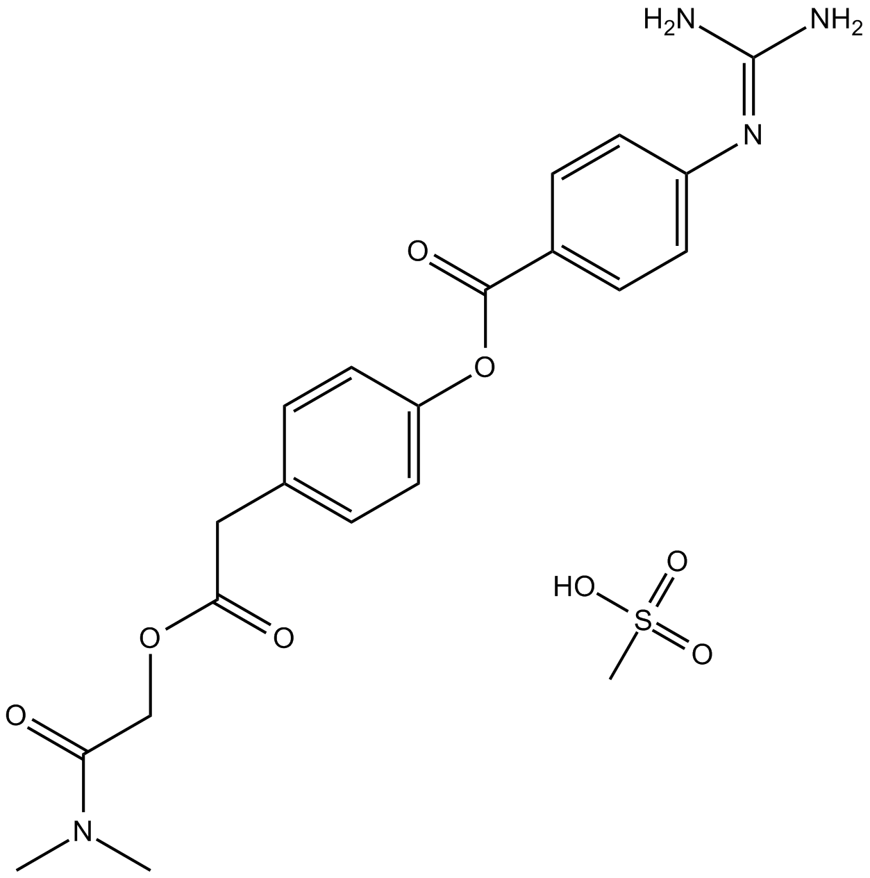 Camostat Mesilate  Chemical Structure