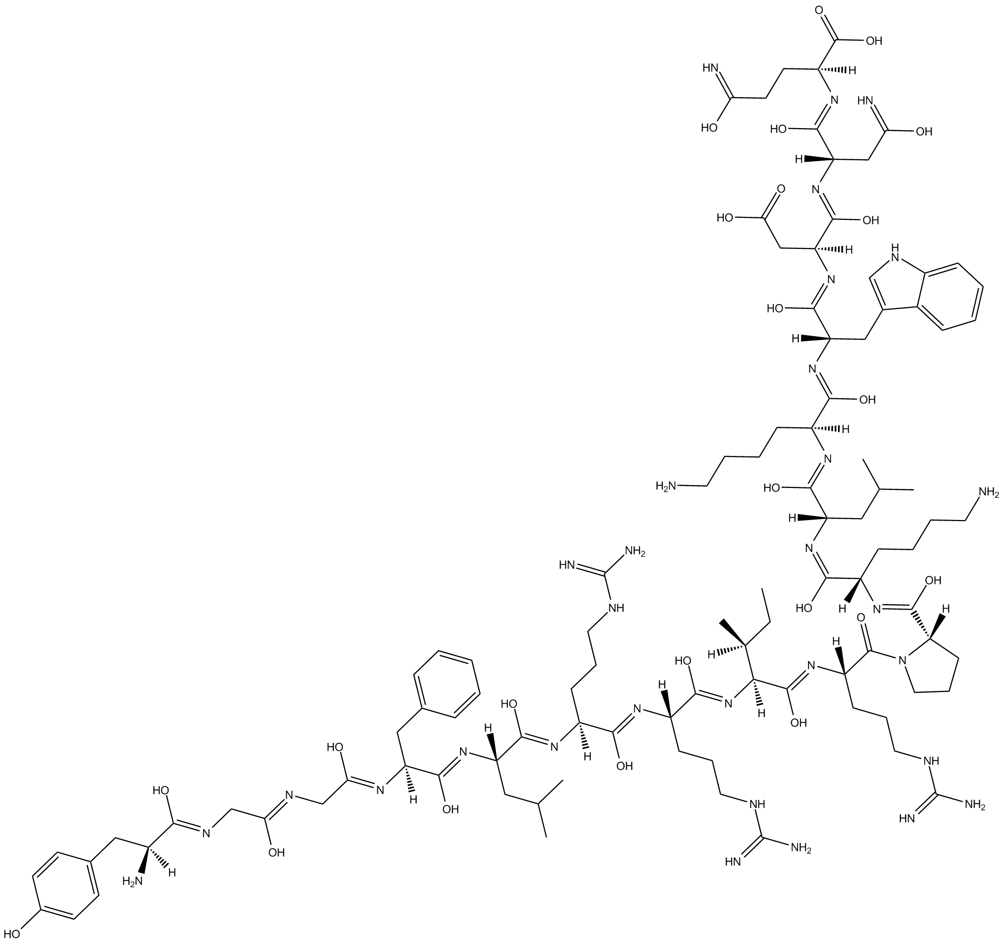Dynorphin A 化学構造