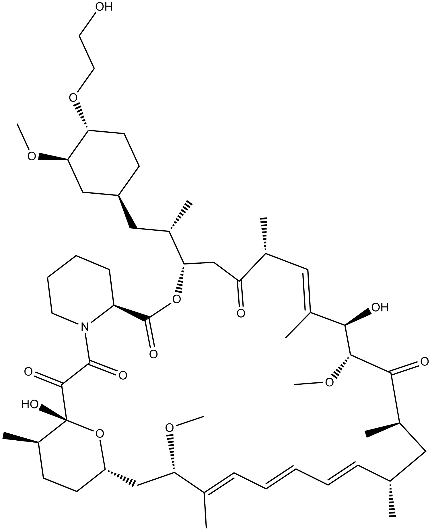 Everolimus (RAD001)  Chemical Structure