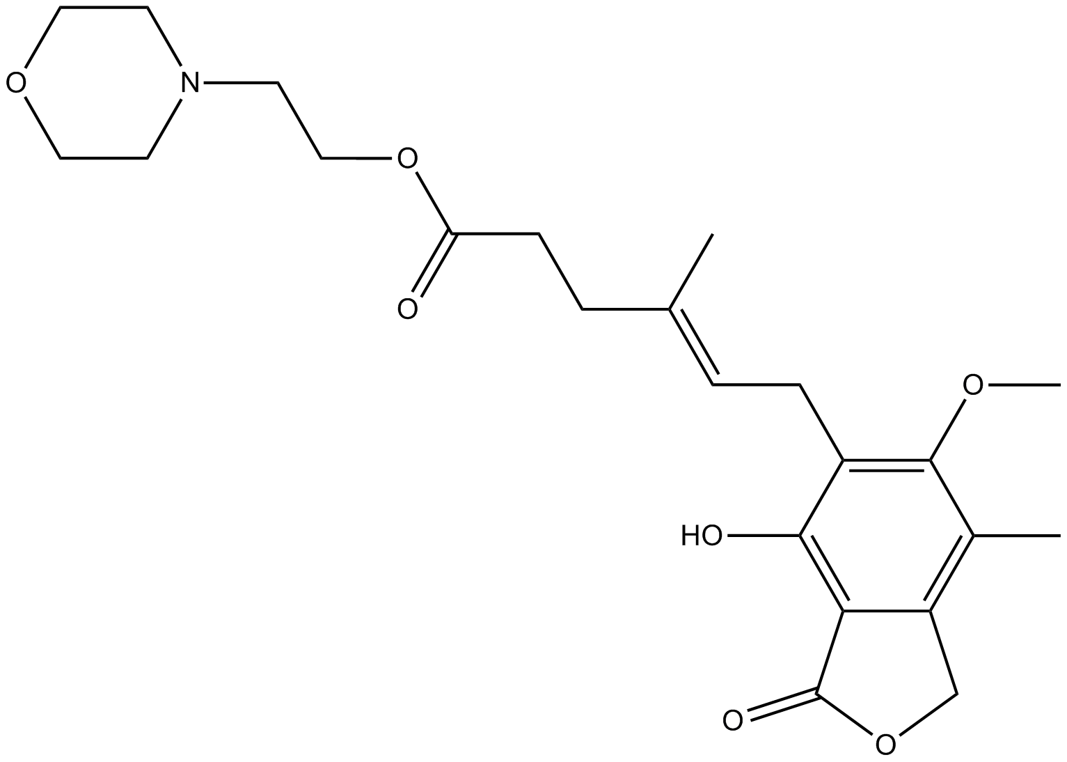 Mycophenolate Mofetil  Chemical Structure