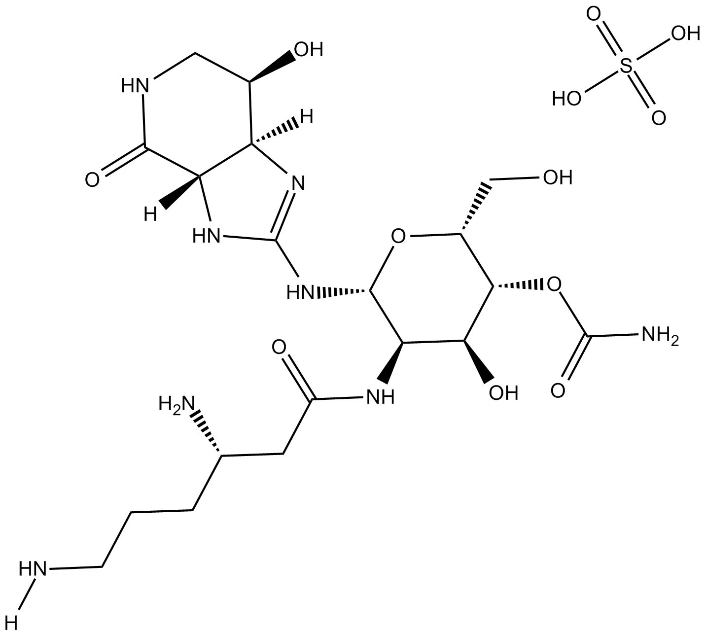 Nourseothricin (sulfate)  Chemical Structure