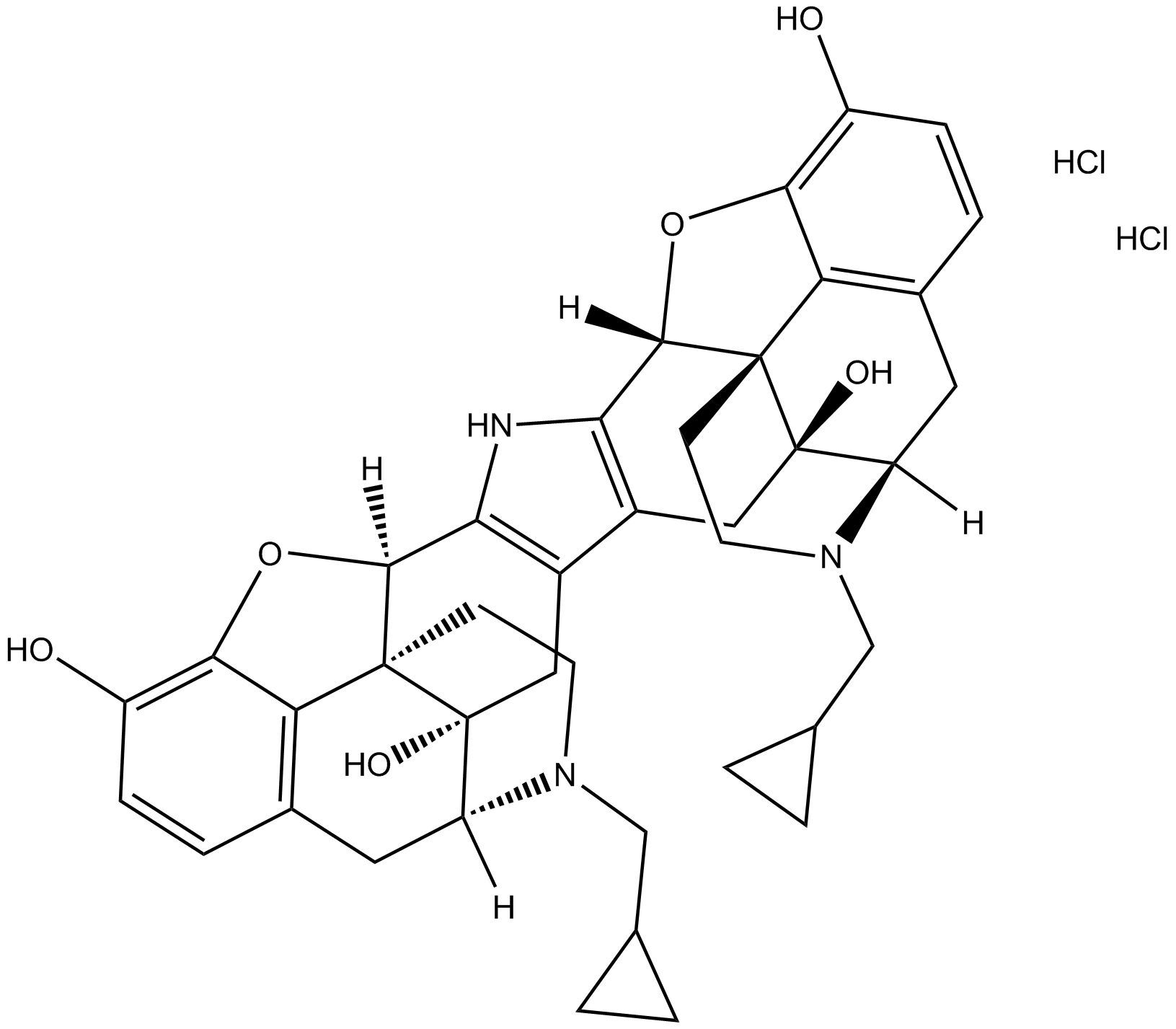 nor-Binaltorphimine dihydrochloride 化学構造