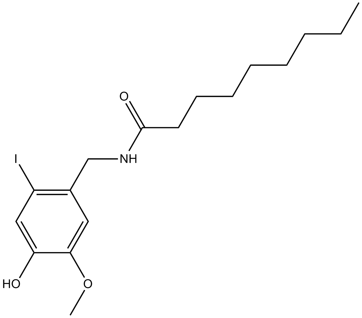 6-Iodonordihydrocapsaicin 化学構造