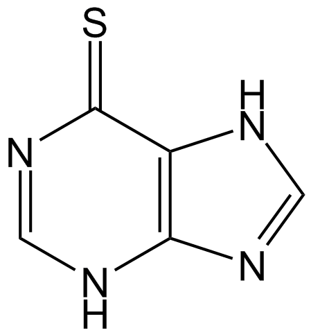 Mercaptopurine (6-MP) Chemische Struktur