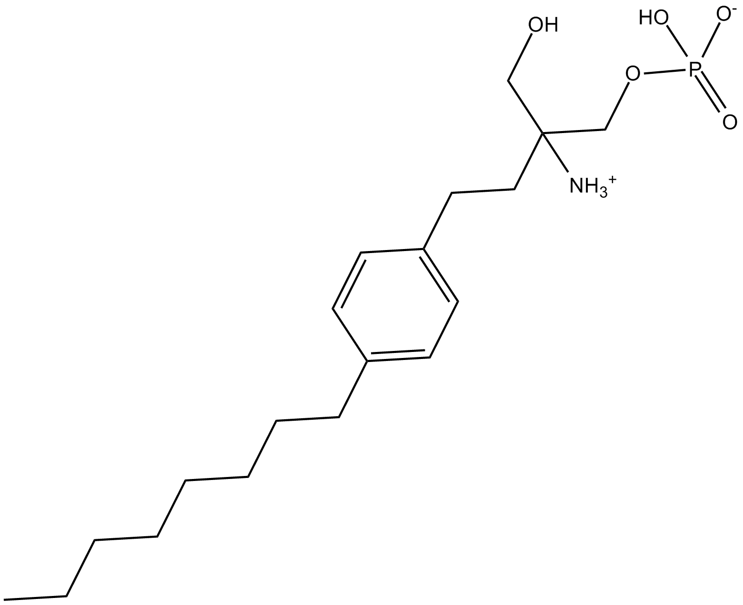 FTY720 Phosphate 化学構造