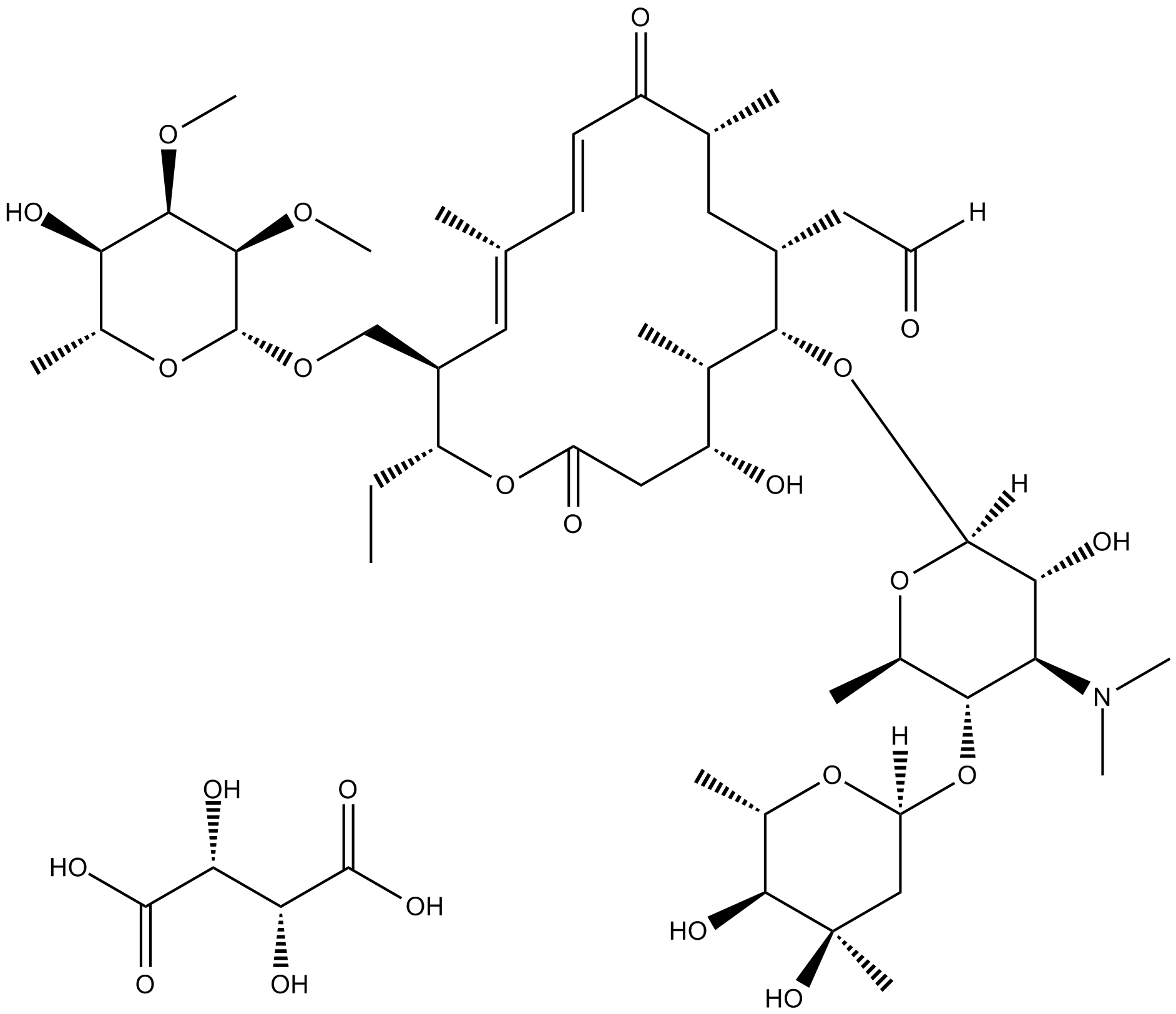 Tylosin tartrate التركيب الكيميائي