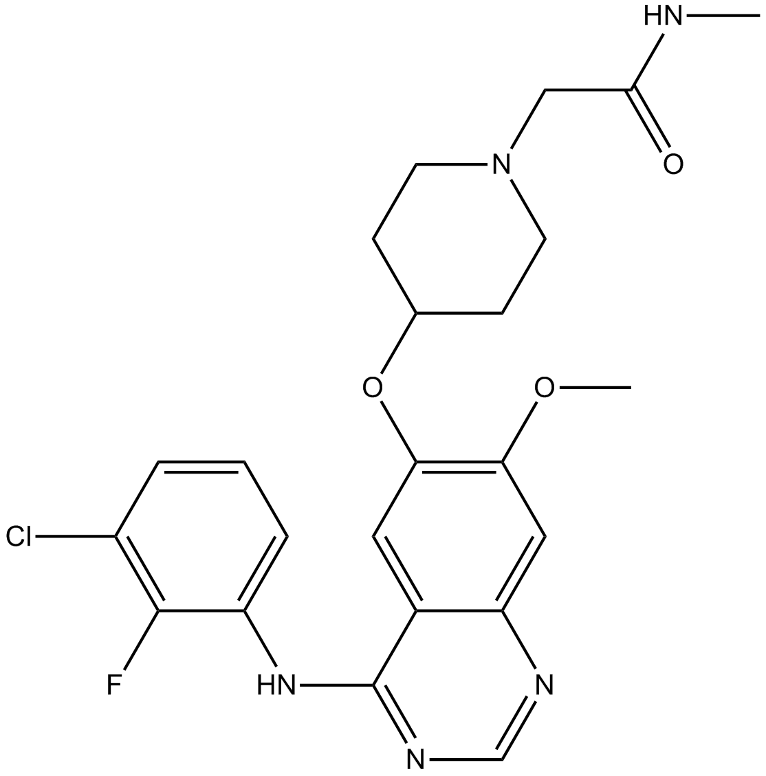 AZD8931 (Sapitinib) Chemische Struktur