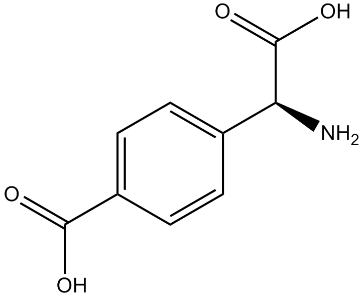 (RS)-4-Carboxyphenylglycine 化学構造