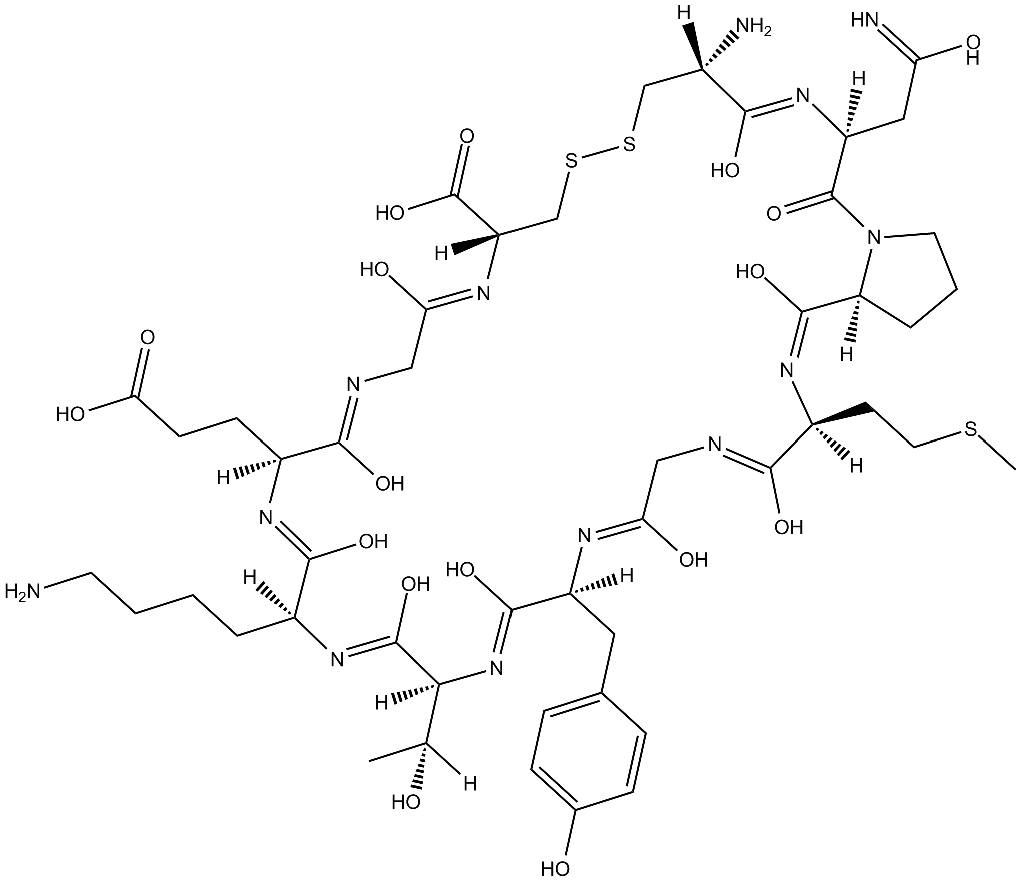 Cyclotraxin B 化学構造