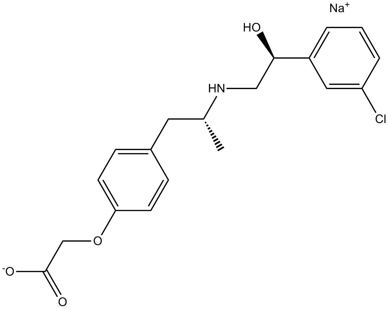 BRL 37344, sodium salt Chemische Struktur