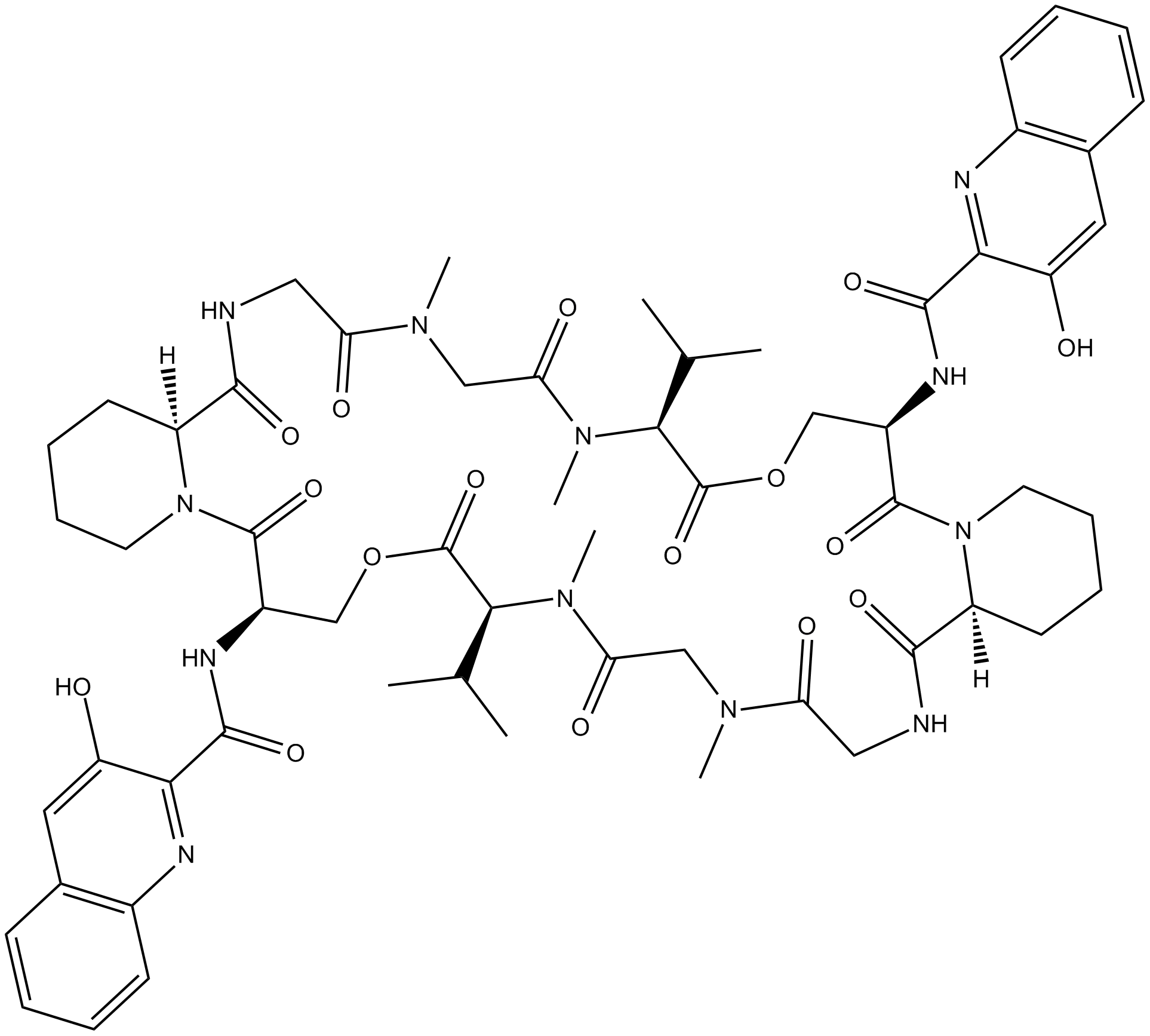 Sandramycin التركيب الكيميائي