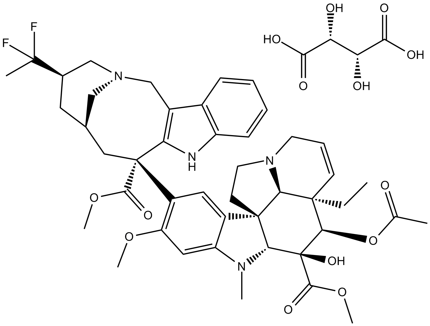 Vinflunine Tartrate  Chemical Structure